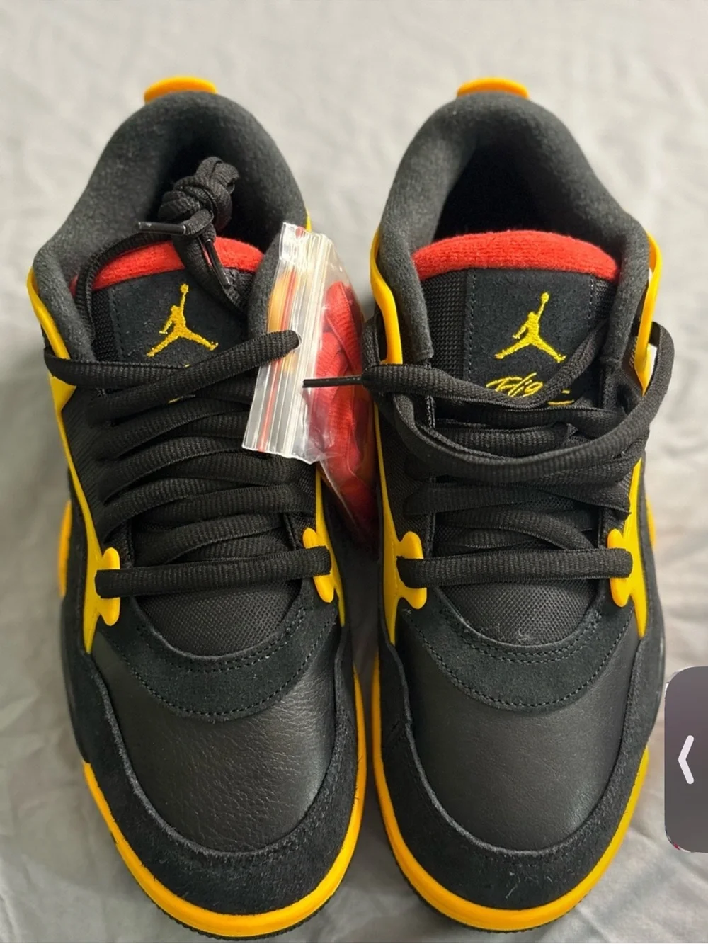 Jordan Men's Black and Yellow Low-Top Sneakers